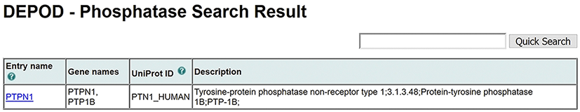 phosphatase search result